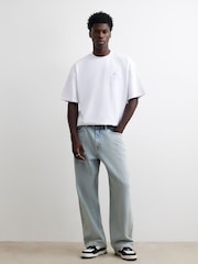 River Island White Oversized F1 Palm Tree Graphic T-Shirt - Image 3 of 4