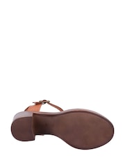 Hush Puppies Tan Georgia Leather Heeled Sandal - Image 6 of 6