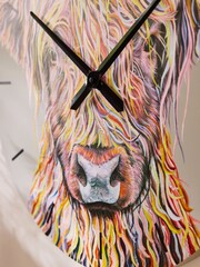 Multicolour Hamish the Highland Cow 60cm Wall Clock - Image 2 of 5