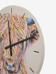 Multicolour Hamish the Highland Cow 60cm Wall Clock - Image 5 of 5