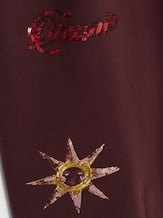 River Island Pink Cropped Embroidered T-Shirt & Joggers Set - Image 4 of 4