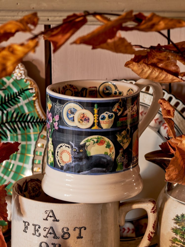 Emma Bridgewater Cream Spooky Dresser 1/2 Pint Mug - Image 1 of 3 Emma Bridgewater Cream Spooky Dresser 1/2 Pint Mug - Image 1 of 3