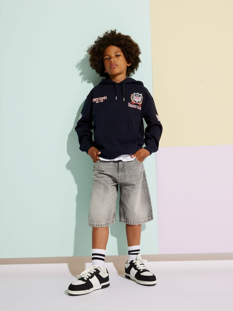 River Island Oversized State Champs džemperis su gobtuvu - 1 paveikslėlis iš 2