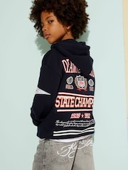River Island Oversized State Champs džemperis su gobtuvu - 2 paveikslėlis iš 2
