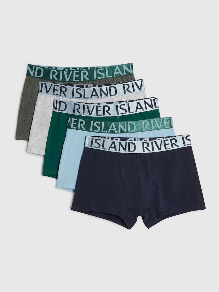 River Island Logo linningsshorts 5 -pakke - Bilde 1 av 3