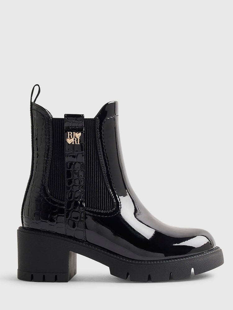 River Island Black Heeled Chelsea Boots - Image 1 of 5 River Island Black Heeled Chelsea Boots - Image 1 of 5