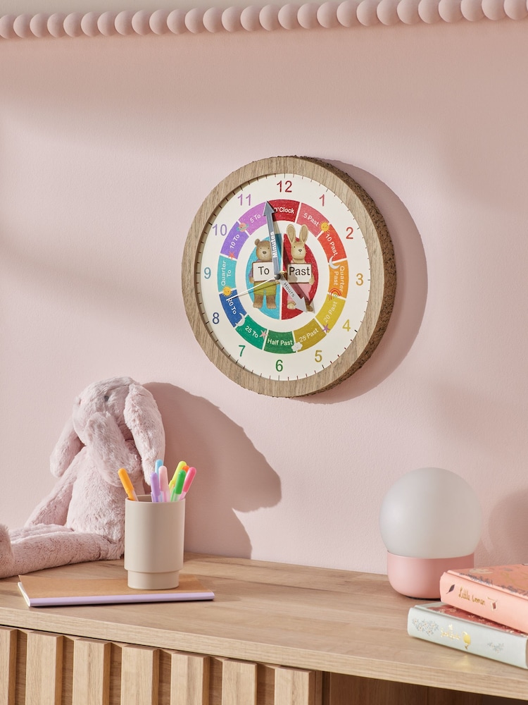 Neutral Bertie and Rosie Tell the Time Clock - Image 1 of 6