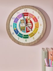 Neutral Bertie and Rosie Tell the Time Clock - Image 2 of 6