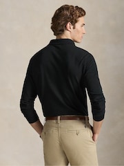 Polo Ralph Lauren Black Custom Fit Pique Long Sleeve Polo Shirt - Image 2 of 3