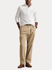 Polo Ralph Lauren White Custom Fit Pique Long Sleeve Polo Shirt - Image 5 of 6