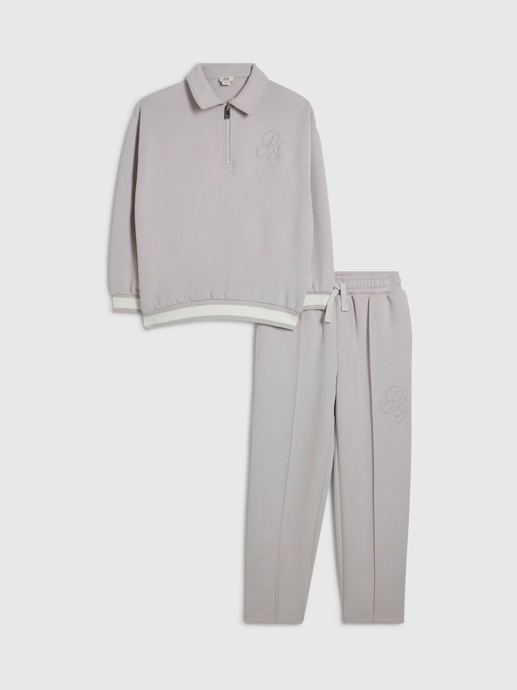 River Island Grey Rugby Jersey & Joggers Set - Image 1 of 5 River Island Grey Rugby Jersey & Joggers Set - Image 1 of 5