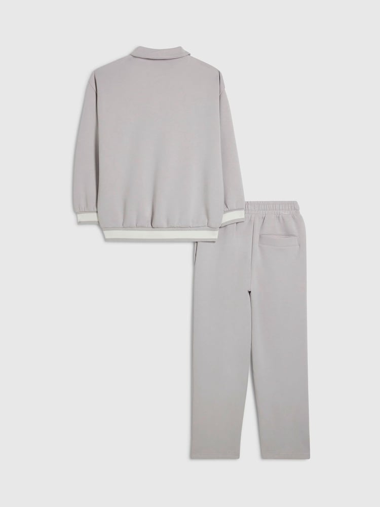 River Island Grey Rugby Jersey & Joggers Set - Image 2 of 5 River Island Grey Rugby Jersey & Joggers Set - Image 2 of 5