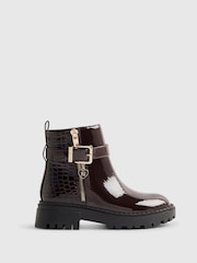 River Island Brown Chocolate Zip Up Boots - Image 1 of 5