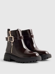 River Island Brown Chocolate Zip Up Boots - Image 2 of 5