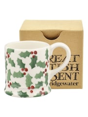 Emma Bridgewater Cream Tiny Scattered Holly Tiny Mug Boxed - Image 1 of 2