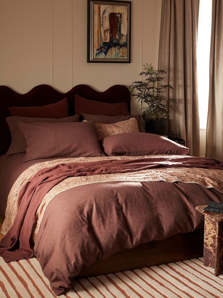Secret Linen Store Conker Henry Brushed Cotton Duvet Cover - Image 1 of 4 Secret Linen Store Conker Henry Brushed Cotton Duvet Cover - Image 1 of 4