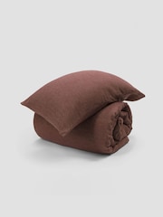 Secret Linen Store Conker Henry Brushed Cotton Duvet Cover - Image 2 of 4