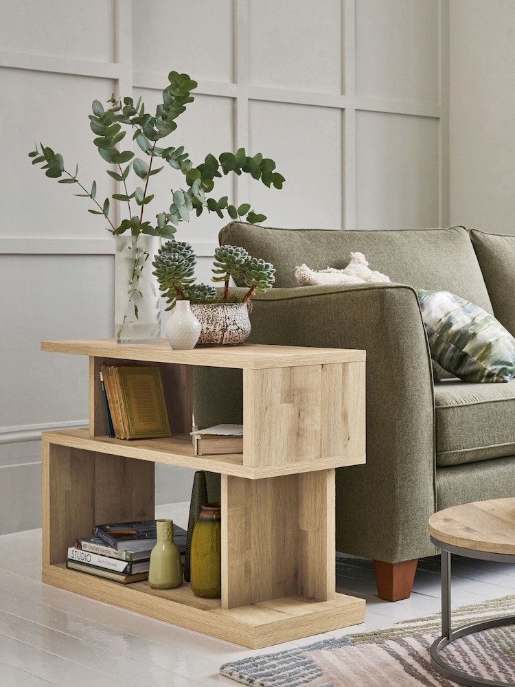 Light Bronx Oak Effect Large Sofa Side Table - Image 1 of 8