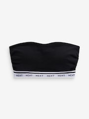 črna/bela - Bombažni bogati modrčki Bandeau 2 paket - Slika 5 iz 5