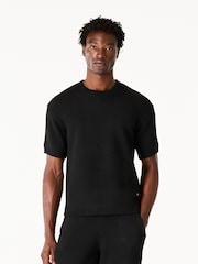 MAUVAIS Black Monogram Montreux Knit T-Shirt - Image 1 of 6