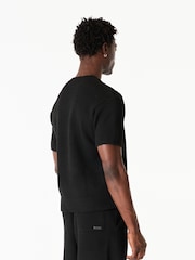 MAUVAIS Black Monogram Montreux Knit T-Shirt - Image 4 of 6