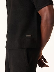 MAUVAIS Black Monogram Montreux Knit T-Shirt - Image 5 of 6
