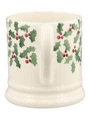 Emma Bridgewater Cream Tiny Scattered Holly 1/2 Pint Mug - Image 2 of 3