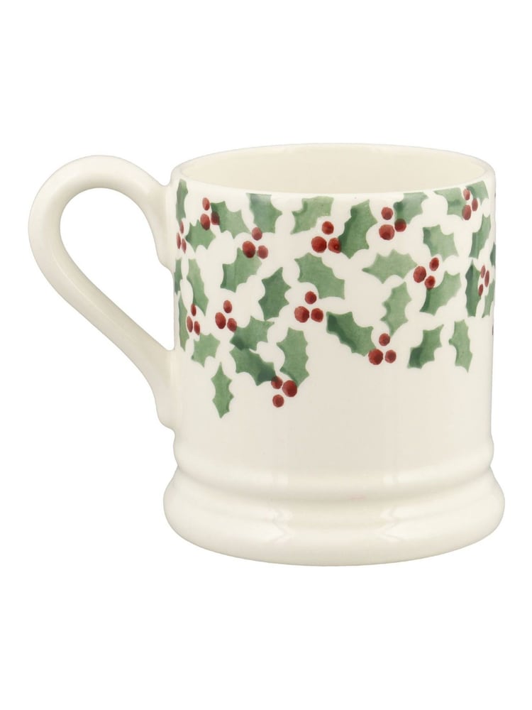 Emma Bridgewater Cream Tiny Scattered Holly 1/2 Pint Mug - Image 3 of 3