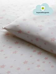 Silentnight Pink Kids Safe Nights Pink Star Cot Bed 100% Cotton Duvet Cover and Pillowcase Set - Image 11 of 11