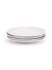Juego de 4 platos llanos Mylor de gres de Stellar - Imagen 4 de 4