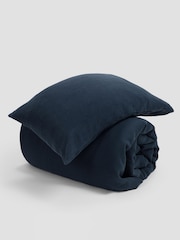 Secret Linen Store Navy Linen Duvet Cover - Image 3 of 5