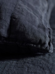 Secret Linen Store Navy Linen Duvet Cover - Image 5 of 5
