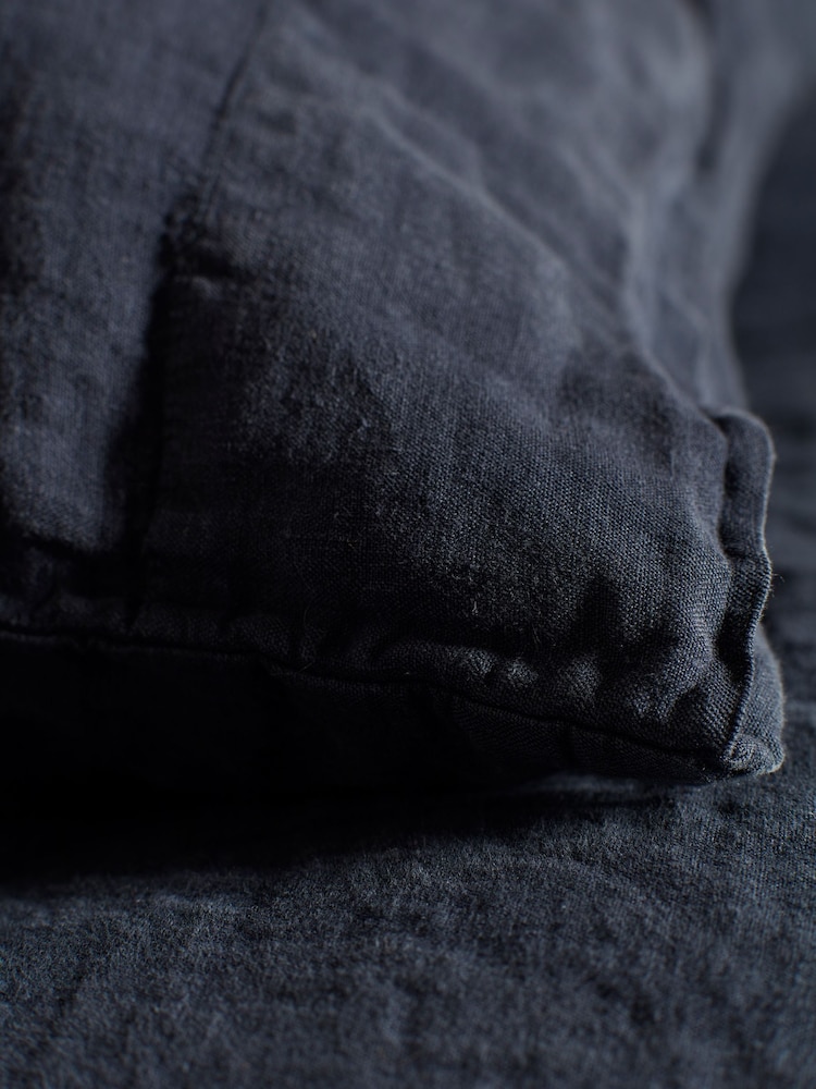 Secret Linen Store Navy Linen Duvet Cover - Image 5 of 5 Secret Linen Store Navy Linen Duvet Cover - Image 5 of 5