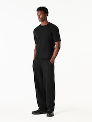 MAUVAIS Black Monogram Montreux Knit Joggers - Image 1 of 5