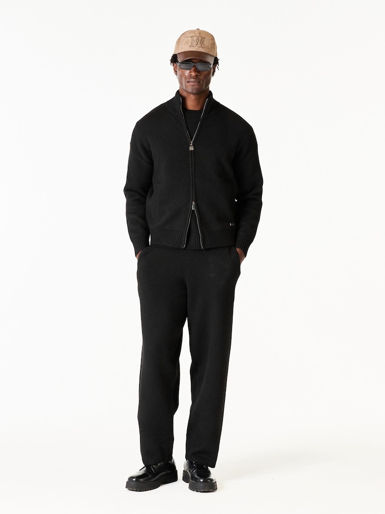 MAUVAIS Black Monogram Montreux Knit Joggers - Image 2 of 5
