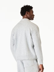 MAUVAIS Grey Monogram Montreux Knit Zip Jacket - Image 3 of 4