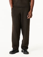 MAUVAIS Brown Monogram Montreux Knit Joggers - Image 1 of 5