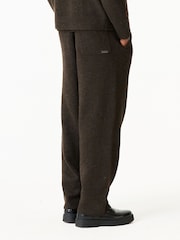 MAUVAIS Brown Monogram Montreux Knit Joggers - Image 3 of 5