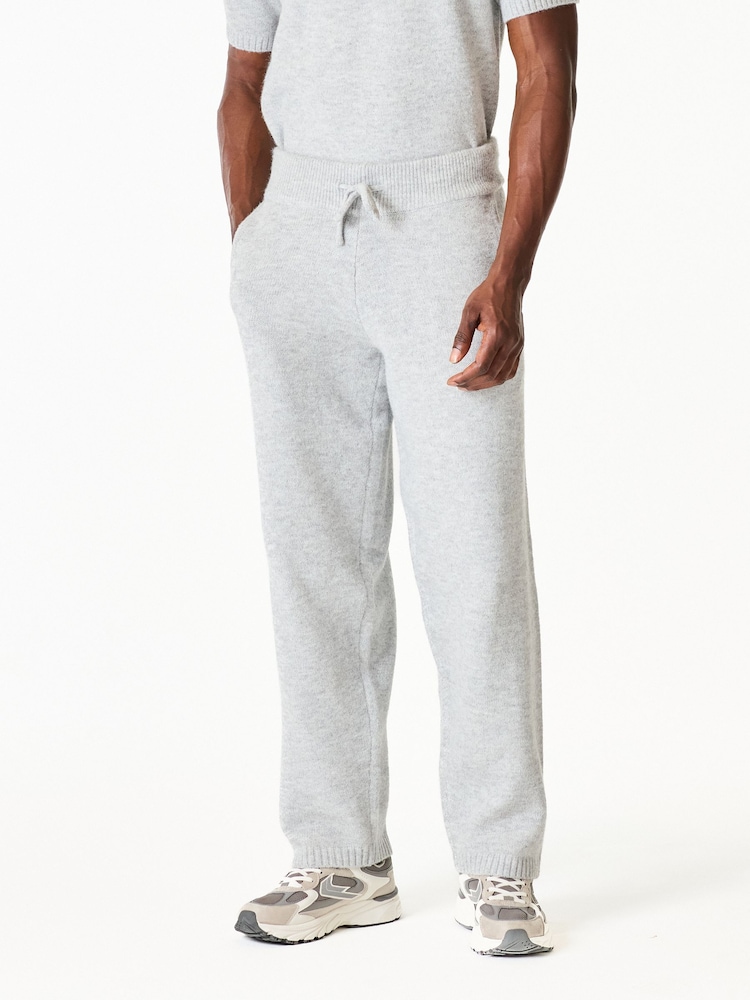 MAUVAIS Grey Monogram Montreux Knit Joggers - Image 2 of 6