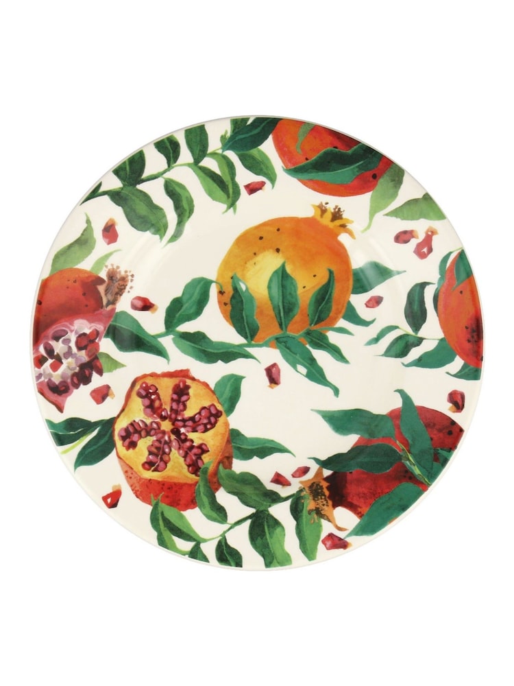 Emma Bridgewater Cream Festive Pomegranate Medium Dinner Plate - Image 1 of 2