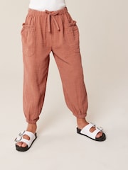 Rust 100% Cotton Textured Pull-On Trousers (3-16yrs) - Image 3 of 8