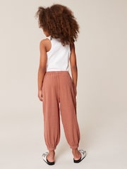 Rust 100% Cotton Textured Pull-On Trousers (3-16yrs) - Image 4 of 8