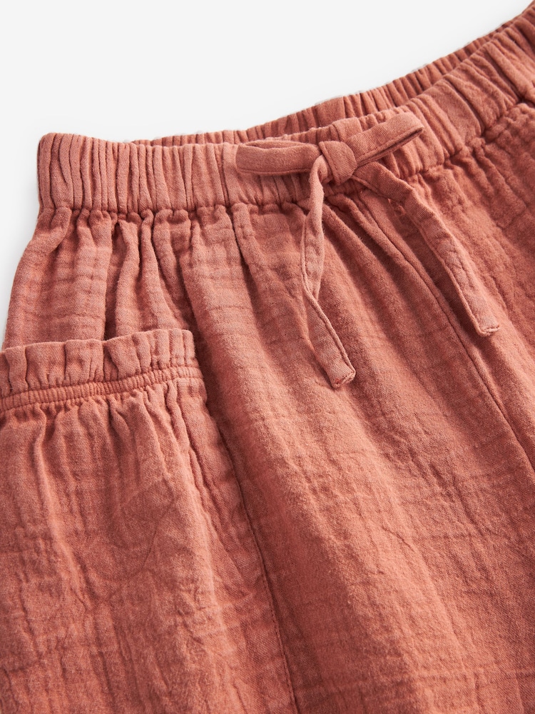 Rust 100% Cotton Textured Pull-On Trousers (3-16yrs) - Image 8 of 8
