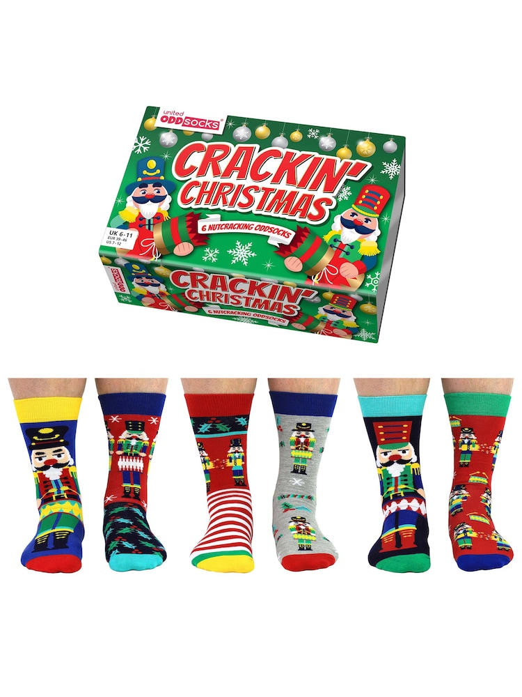 United Odd Socks Multi Cracking Christmas Nutcracker Cracking Christmas Socks - Image 1 of 3
