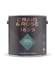 Craig & Rose Turquoise Blue Chalky Emulsion French Turquoise Paint - Image 2 of 2