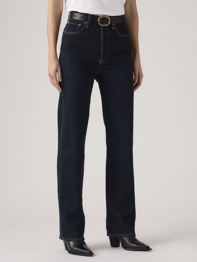 Levi's® Blue Women’s Ribcage Full-Length Jeans - Image 1 of 6 Levi's® Blue Women’s Ribcage Full-Length Jeans - Image 1 of 6