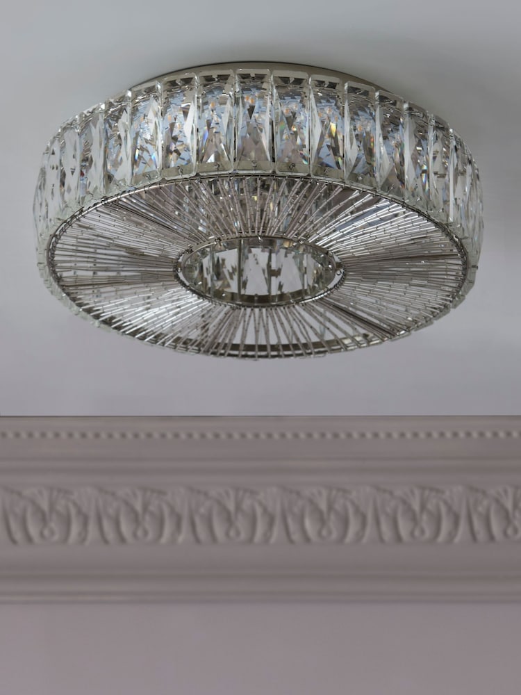 Clear Aria Small Flush Fitting Ceiling Light - Image 2 of 9