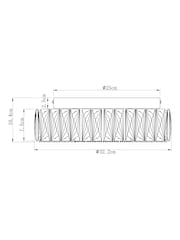 Clear Aria Small Flush Fitting Ceiling Light - Image 4 of 9