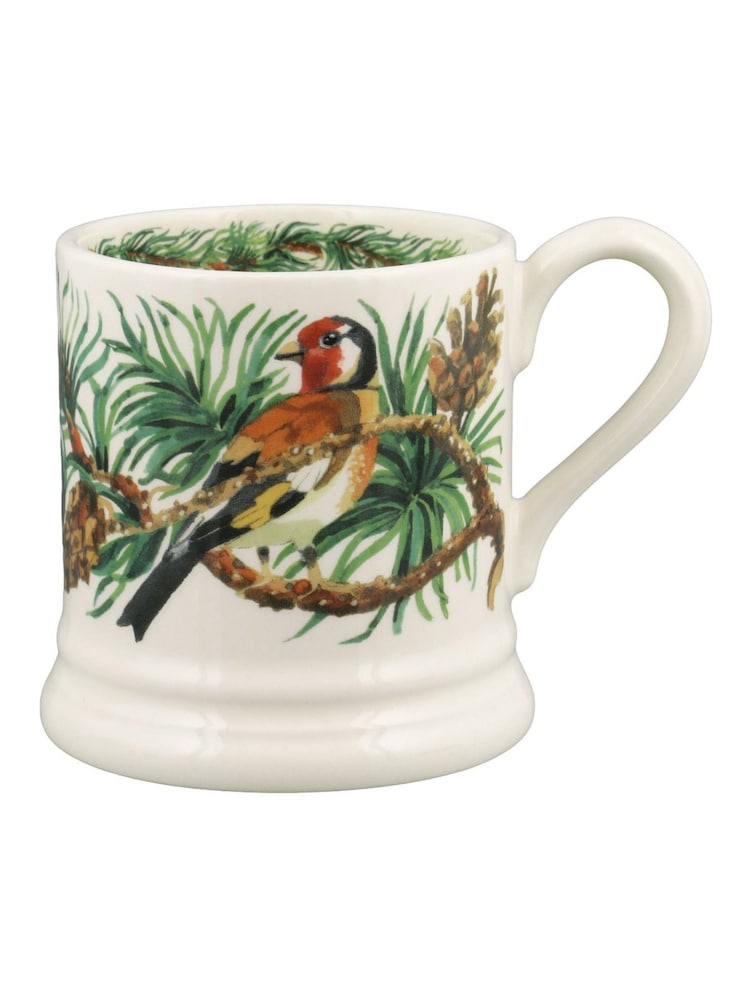 Emma Bridgewater Cream Goldfinch In Spruce 1/2 Pint Mug - Image 2 of 4 Emma Bridgewater Cream Goldfinch In Spruce 1/2 Pint Mug - Image 2 of 4