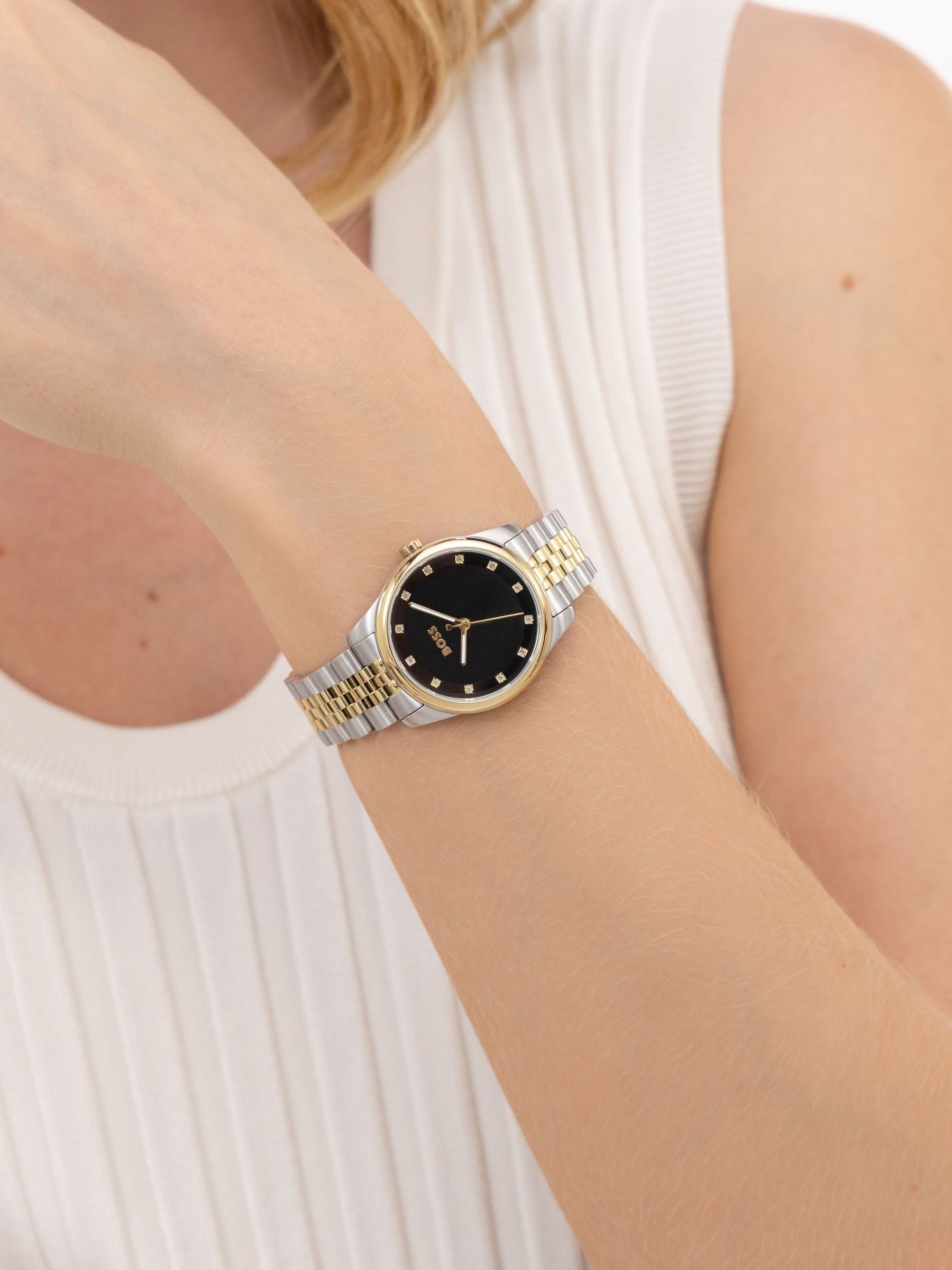 BOSS Ladies Graceful Precious Stainless Steel Bracelet Watch, Multi, Women - Image 5